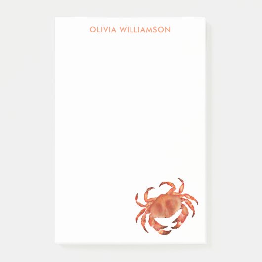 Kustkrab Persoonlijke naam Post-it® Notes (Voorkant)