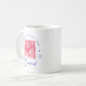 Kustkrab Roze Blik Glas Koffiemok (Voorkant links)