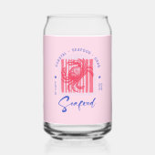 Kustkrab Roze Blikvorm Glas (Voorkant)