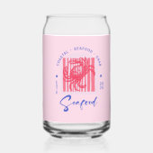 Kustkrab Roze Blikvorm Glas (Achterkant)