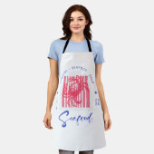 Kustkrab Stoffen Placemat Schort (Gedragen)