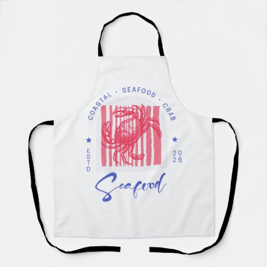 Kustkrab Stoffen Placemat Schort (Voorkant)