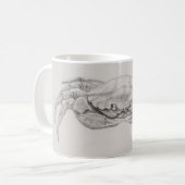 Kustkrab tekening koffiemok (Voorkant links)