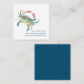 Kustkrab Waterverf Beach Visitekaartje (Voorkant / Achterkant)