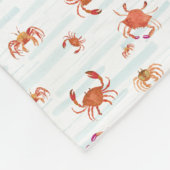 Kustkrabben en nautische strepen Gezellige Deken (Hoek)