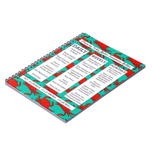 Kustkrabben Fun Summer Style CleanJournal Notitieboek (Linkerzijde)