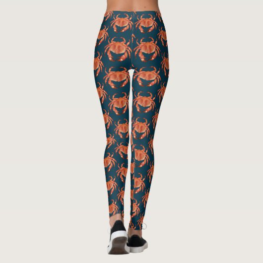 Kustkrabpatroon Leggings (Achterkant)