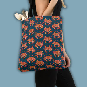 Kustkrabpatroon Tote Bag
