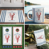 Kustkreeft aan zee Beach House Deurmat