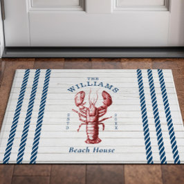 Kustkreeft aan zee Beach House Deurmat