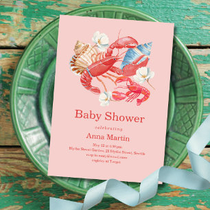 Kustkreeft Baby Shower Kaart