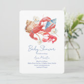 Kustkreeft Baby Shower Kaart (Staand voorkant)