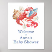 Kustkreeft Baby Shower Poster (Voorkant)