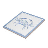 Kustkreeft, blauw en witte krab tegeltje (Zijkant)