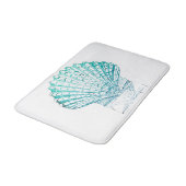 kustkreeft blauwgroen blauwe waterverf zeeschildpa badmat (Gekanteld)