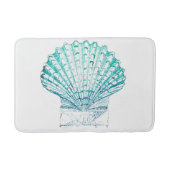 kustkreeft blauwgroen blauwe waterverf zeeschildpa badmat (Voorkant)