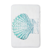 kustkreeft blauwgroen blauwe waterverf zeeschildpa badmat (Voorkant Verticaal)