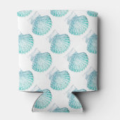 kustkreeft blauwgroen blauwe waterverf zeeschildpa blikjeskoeler (Achterkant)