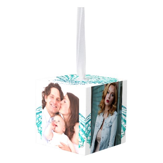 kustkreeft blauwgroen blauwe waterverf zeeschildpa decoratie (Achter hoekig)