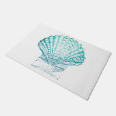 kustkreeft blauwgroen blauwe waterverf zeeschildpa deurmat (Schuin)