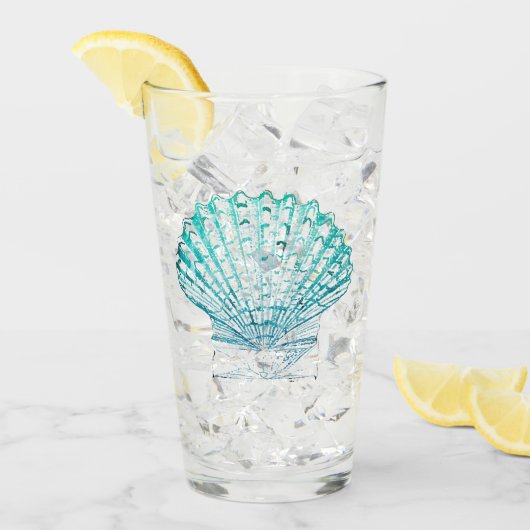 kustkreeft blauwgroen blauwe waterverf zeeschildpa glas (Voorkant ijs)