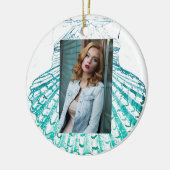 kustkreeft blauwgroen blauwe waterverf zeeschildpa keramisch ornament (Links)