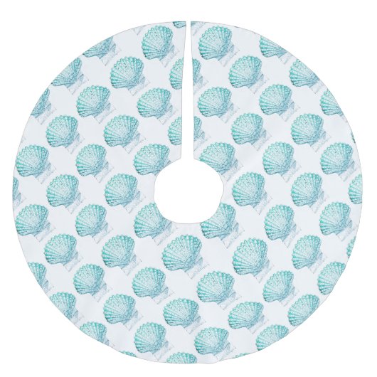 kustkreeft blauwgroen blauwe waterverf zeeschildpa kerstboom rok (Voorkant)