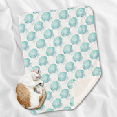 kustkreeft blauwgroen blauwe waterverf zeeschildpa sherpa deken