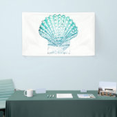 kustkreeft blauwgroen blauwe waterverf zeeschildpa spandoek (Beurs)