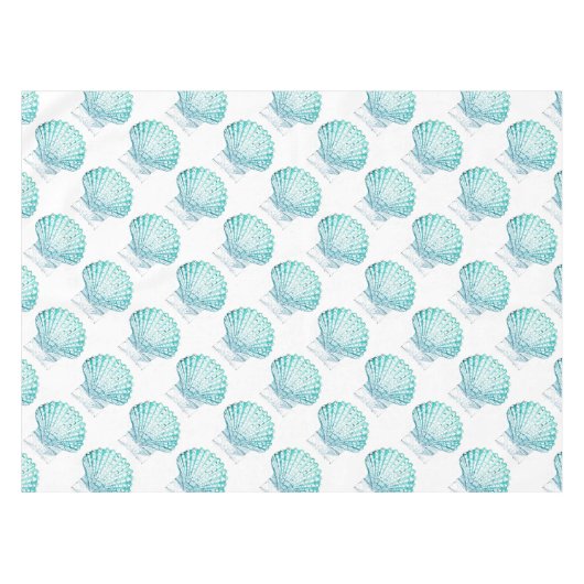 kustkreeft blauwgroen blauwe waterverf zeeschildpa tafelkleed (Voorkant (Horizontaal))