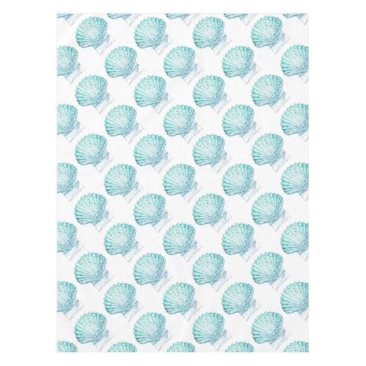 kustkreeft blauwgroen blauwe waterverf zeeschildpa tafelkleed (Voorkant)