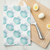 kustkreeft blauwgroen blauwe waterverf zeeschildpa theedoek (Quarter Fold)