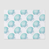 kustkreeft blauwgroen blauwe waterverf zeeschildpa tissuepapier (Voorkant)