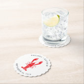 Kustkreeft Boil Beach bruiloft op maat Kartonnen Onderzetters (Insitu)