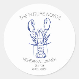 Kustkreeft bruiloft repetitie diner Sticker