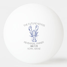 Kustkreeft huwelijksrepetitie diner sticker pingpongbal