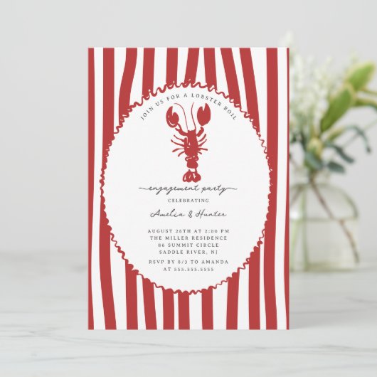 Kustkreeft Inschrijvingsuitnodiging Kaart (Staand voorkant)