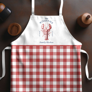 kustkreeft rood gingham Schort