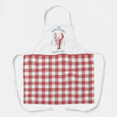 kustkreeft rood gingham Schort (Voorkant)