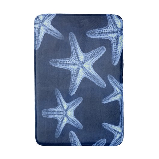 kustkreeft rustisch zeeblauwe zeester badmat (Voorkant Verticaal)