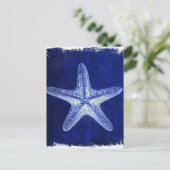 kustkreeft rustisch zeeblauwe zeester briefkaart (Staand voorkant)