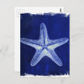 kustkreeft rustisch zeeblauwe zeester briefkaart (Voorkant / Achterkant)
