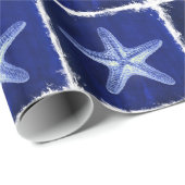 kustkreeft rustisch zeeblauwe zeester cadeaupapier (Rol Hoek)