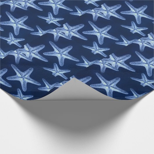 kustkreeft rustisch zeeblauwe zeester cadeaupapier (Hoek)