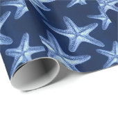 kustkreeft rustisch zeeblauwe zeester cadeaupapier (Rol Hoek)