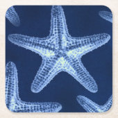 kustkreeft rustisch zeeblauwe zeester kartonnen onderzetters (Voorkant)