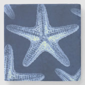 kustkreeft rustisch zeeblauwe zeester stenen onderzetter (Voorkant)