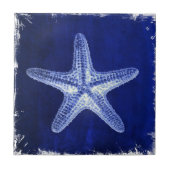 kustkreeft rustisch zeeblauwe zeester tegeltje (Voorkant)