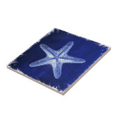 kustkreeft rustisch zeeblauwe zeester tegeltje (Zijkant)