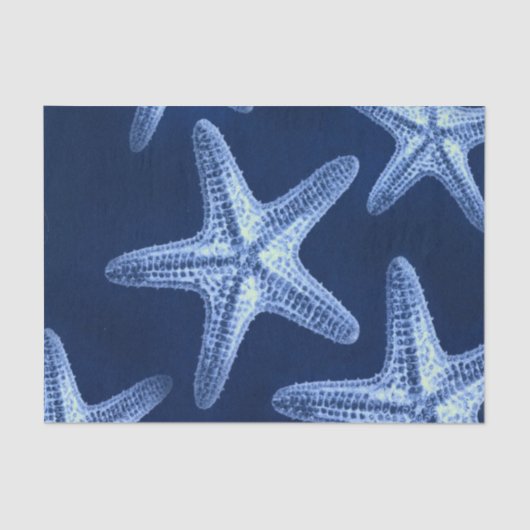 kustkreeft rustisch zeeblauwe zeester tissuepapier (Voorkant)